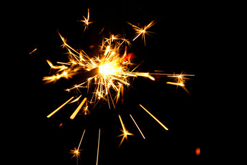 Fototapeta premium Close up of handheld firework