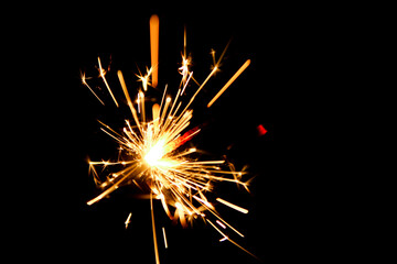 Fototapeta premium Close up of handheld firework