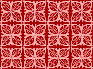 Seamless pattern design with floral background elements, beautiful ornaments, black, white, orange, pink, red, green, yellow, blue, gray, purple