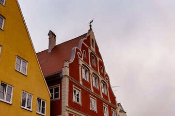 Architecture of Memmingen, a town in Swabia, Bavaria, Germany.