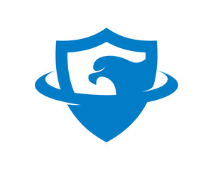 Shield protection with eagle and swoosh