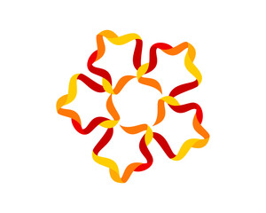 Abstract star circular shape