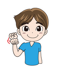 国際手話・はい（男性）