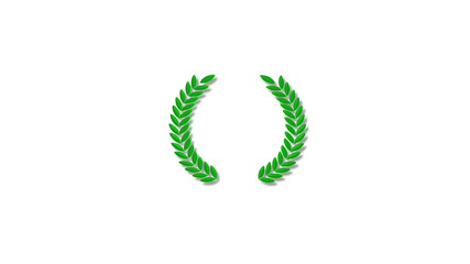 New 3d wreath icon on white background,Best 3d wheat icon
