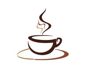 Simple abstract of coffee glass