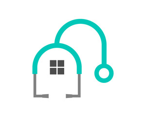 stethoscope and healthy house