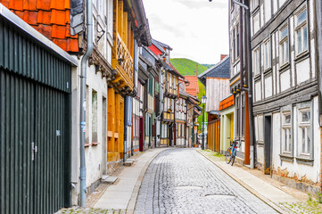 It's Street in Wernigerode, a town in the district of Harz, Saxony-Anhalt, Germany