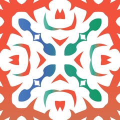 Fototapeta premium Ethnic ceramic tile in mexican talavera.