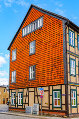 Fototapeta premium It's Colorful house in Wernigerode, a town in the district of Harz, Saxony-Anhalt, Germany