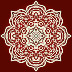 Decorative mandala flower ornament. pattern. vector. Tribal Ethnic Arabic, Indian, motif. for fashion design, wallpaper, invitation