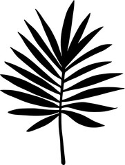 Palm Leaf Silhouette Vector Illustration