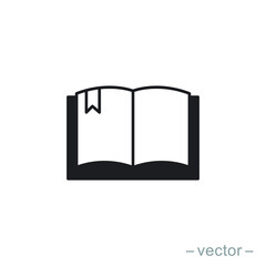 Book icon vector. Reading vector illustration on white background. Trendy Flat style for graphic design, Web site, UI. EPS10. Vector illustration