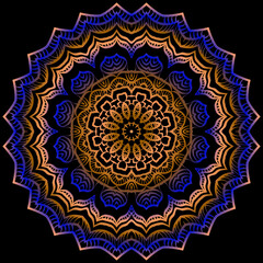 Decorative round lace ornate mandala. Vintage pattern. Vector