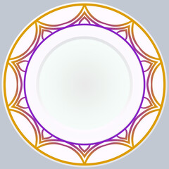 Pattern With Abstract Floral Round Ornament. Oriental Pattern. Indian, Moroccan, Mystic, Ottoman Motifs. Anti-Stress Therapy Pattern. Vector