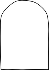 organic hand drawn outline shape frame