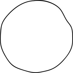organic hand drawn outline shape circle