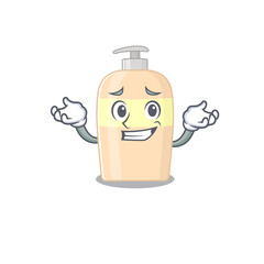 A cute picture of grinning toner caricature character