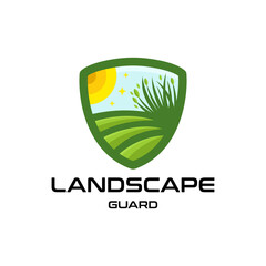 Modern Landscape Guard Logo Template