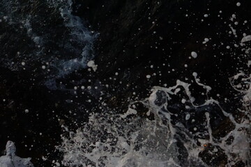 Sp;ash wave in the sea and stone at Thailand