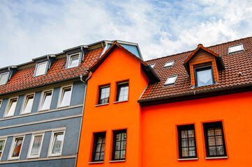 It's Beautiful colorful architecture of Eisenach, Thuringia, Germany