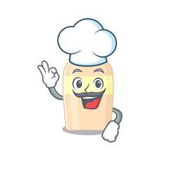 Talented toner chef cartoon drawing wearing chef hat