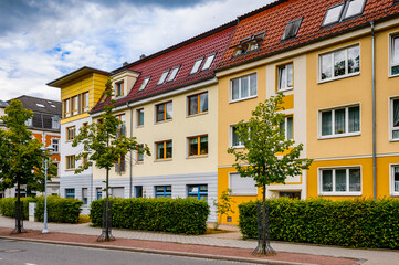 Fototapeta na wymiar It's Beautiful colorful architecture of Eisenach, Thuringia, Germany