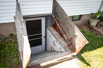 View of cellar doors known as 
