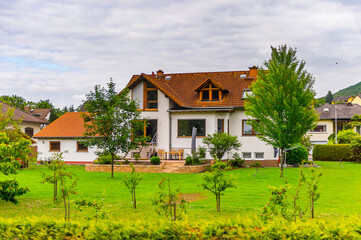It's House on the coast of the river Rhine in Germany