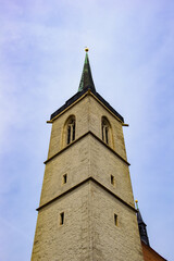 Fototapeta na wymiar It's All Saints Church of the city of Erfurt, Germany. Erfurt is the Capital of Thuringia and the city was first mentioned in 742