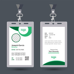 Creative ID Card Design Template. Identity badge With Photo Placeholder.