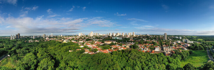 Fototapeta na wymiar Araçatuba, State of São Paulo, Brazil, November 2018. Panoramic aerial view.