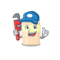 cartoon character design of toner as a Plumber with tool