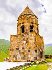 Fototapeta na wymiar It's Sameba (Holy Triniti) monastery on the mountain in Georgia