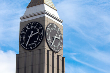 Krasnoyarsk, the main clock tower