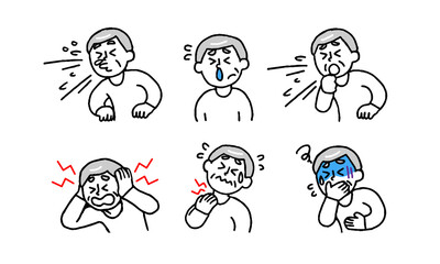 体調不良シニア男性症状セット（シンプル）