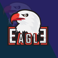 Fototapeta premium Vector illustration of an eagle esport logo design