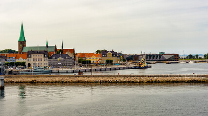 Panorama of the city of Helsingor, Denmark