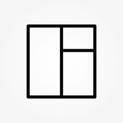 outline cupboard icon vector illustration