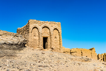It's Tombs of the Al-Bagawat (El-Bagawat), an ancient Christian cemetery, one of the oldest in the world, Kharga Oasis, Egypt