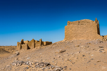 It's Tomb of the Al-Bagawat (El-Bagawat), an ancient Christian cemetery, one of the oldest in the world, Kharga Oasis, Egypt