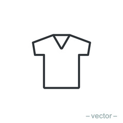 T-shirt icon vector. Linear style sign for mobile concept and web design. T-shirt symbol illustration