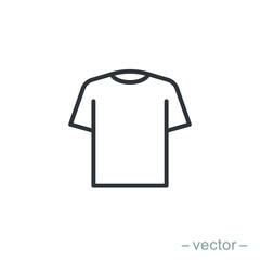 T-shirt icon vector. Linear style sign for mobile concept and web design. T-shirt symbol illustration