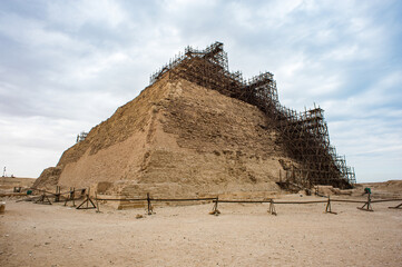 It's Pyramid of Djoser (Stepped pyramid), an archeological remain in the Saqqara necropolis, Egypt....