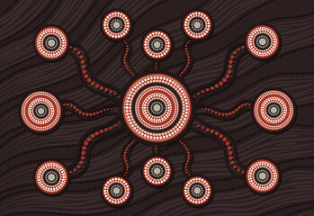 Fototapeta premium Dot art vector painting. Connection concept