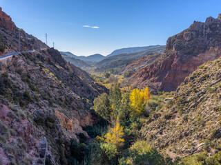 darrical river as it passes through the mountains

