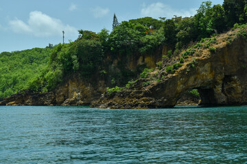 tropical island in Caribbean