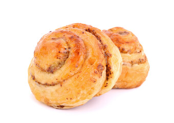 Danish pastry isolated on white background