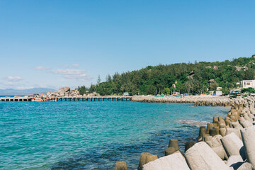 A landscape of Cu Lao Xanh island, Quy Nhon city, Binh Dinh province, Vietnam