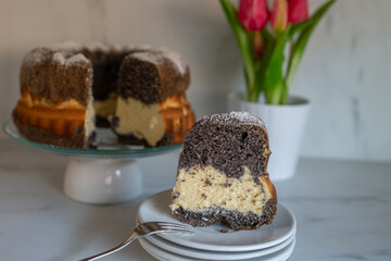 sweet home made poppy seed cheesecake, Gugelhupf