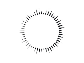 Radial speed Lines in Circle Form for comic books . fireworks Explosion background . Vector Illustration . Starburst
 round Logo . Circular Design element . Abstract Geometric star rays . Sunburst .
